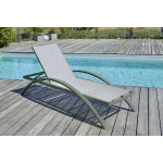 Paris Prix Lot De 2 Bains De Soleil Empilables "Barcelona" 195cm Kaki
