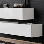 Paris Prix Lot De 2 Bancs Muraux & Étagère "Switch SBII" 130cm Blanc