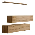 Paris Prix Lot De 2 Bancs Muraux & Étagère "Switch SBII" 130cm Naturel