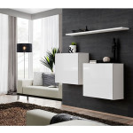 Paris Prix Lot De 2 Blocs & Étagère "Switch SBI" 130cm Blanc