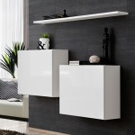 paris prix Lot de 2 Blocs & Étagère "Switch SBI" 130cm Blanc