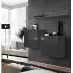 paris prix Lot de 2 Blocs & Étagère "Switch SBI" 130cm Gris