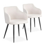 paris prix Lot de 2 Chaises Bouclette "Joa" 79cm Crème