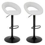 paris prix Lot de 2 Chaises de Bar Ajustable "Sasha" 96cm Gris
