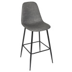 Paris Prix Lot De 2 Chaises De Bar "Amber" 106cm Gris