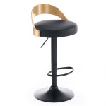 Paris Prix Lot De 2 Chaises De Bar "Baron" 85cm Noir & Chêne Clair