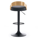Paris Prix Lot De 2 Chaises De Bar "Baron" 85cm Noir & Chêne Clair