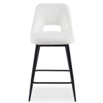 Paris Prix Lot De 2 Chaises De Bar "Bouclette" 92cm Crème & Noir