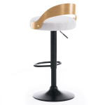 Paris Prix Lot De 2 Chaises De Bar Bouclette "Baron" 85cm Crème & Chêne Clair
