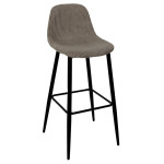 Paris Prix Lot De 2 Chaises De Bar Côtelé "Scott" 100cm Taupe