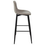 Paris Prix Lot De 2 Chaises De Bar Côtelé "Scott" 100cm Taupe