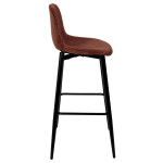 Paris Prix Lot De 2 Chaises De Bar Côtelé "Scott" 100cm Terracotta