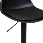 Paris Prix Lot De 2 Chaises De Bar Design "Aiko" 82-103cm Noir