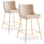 paris prix Lot de 2 Chaises de Bar Design "Amyra" 91cm Beige