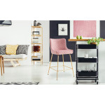 Paris Prix Lot De 2 Chaises De Bar Design "Amyra" 91cm Rose