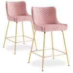paris prix Lot de 2 Chaises de Bar Design "Amyra" 91cm Rose