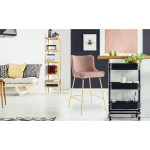 Paris Prix Lot De 2 Chaises De Bar Design "Amyra" 91cm Taupe