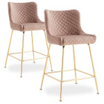paris prix Lot de 2 Chaises de Bar Design "Amyra" 91cm Taupe