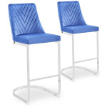 paris prix Lot de 2 Chaises de Bar Design "Darling" 108cm Bleu