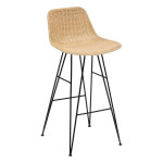 Paris Prix Lot De 2 Chaises De Bar En Rotin "May" 90cm Naturel