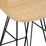 Paris Prix Lot De 2 Chaises De Bar En Rotin "May" 90cm Naturel