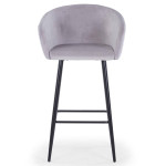 Paris Prix Lot De 2 Chaises De Bar En Velours "Kandi" 106cm Argent