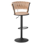 Paris Prix Lot De 2 Chaises De Bar En Velours "Odyssée" 87-109cm Beige