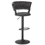 Paris Prix Lot De 2 Chaises De Bar En Velours "Odyssée" 87-109cm Gris