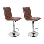 paris prix Lot de 2 Chaises de Bar "Midnight" 116cm Marron