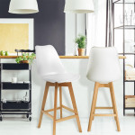 Paris Prix Lot De 2 Chaises De Bar "Ombra" 105cm Blanc