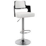 Paris Prix Lot De 2 Chaises De Bar "Paddington" 90-110cm Noir & Blanc