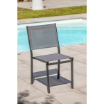 Paris Prix Lot De 2 Chaises De Jardin Empilables "Tolede" 87cm Gris Anthracite