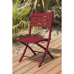 Paris Prix Lot De 2 Chaises De Jardin Pliantes "Marius" 82cm Rouge Carmin