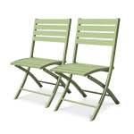 Paris Prix Lot De 2 Chaises De Jardin Pliantes "Marius" 82cm Vert Lagune