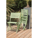 Paris Prix Lot De 2 Chaises De Jardin Pliantes "Marius" 82cm Vert Lagune