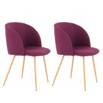 paris prix Lot de 2 Chaises Déco "Celina" 84 cm Violet