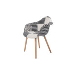 Paris Prix Lot De 2 Chaises Déco "Dave" 80cm Noir & Blanc