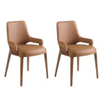 paris prix Lot de 2 Chaises Design "Alana" 79cm Marron