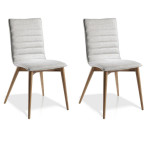 paris prix Lot de 2 Chaises Design "Barbara" 90cm Gris