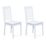 paris prix Lot de 2 Chaises Design Bois "Takao" 95cm Blanc