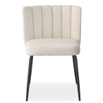 Paris Prix Lot De 2 Chaises Design Bouclette "Irina" 79cm Crème