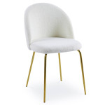 Paris Prix Lot De 2 Chaises Design Bouclette "Lia" 79cm Crème