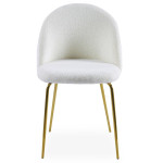 Paris Prix Lot De 2 Chaises Design Bouclette "Lia" 79cm Crème