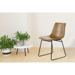 Paris Prix Lot De 2 Chaises Design "Caila" 82cm Marron Clair