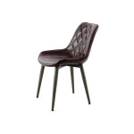 Paris Prix Lot De 2 Chaises Design "Cecil" 81cm Violet Foncé