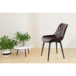 Paris Prix Lot De 2 Chaises Design "Cecil" 81cm Violet Foncé