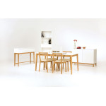 Paris Prix Lot De 2 Chaises Design "Cee" 75cm Chêne & Blanc