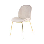 Paris Prix Lot De 2 Chaises Design "Charlize" 90cm Beige & Or