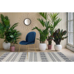 Paris Prix Lot De 2 Chaises Design "Charlize" 90cm Bleu & Or