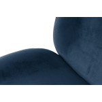 Paris Prix Lot De 2 Chaises Design "Charlize" 90cm Bleu & Or